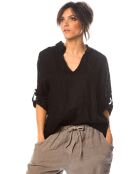 Blouse 100% Lin Jacinthe noire