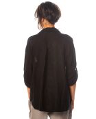 Blouse 100% Lin Jacinthe noire