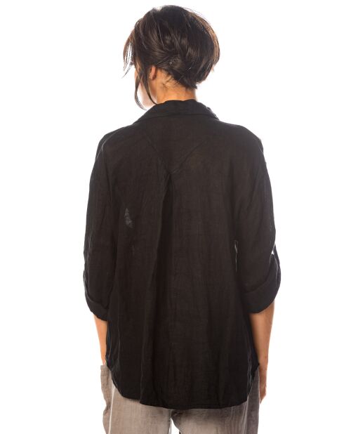 Blouse 100% Lin Jacinthe noire