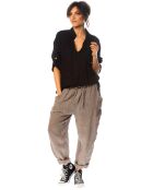 Blouse 100% Lin Jacinthe noire