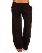 Pantalon 100% Lin Leo noir