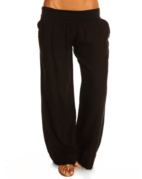 Pantalon 100% Lin Leo noir