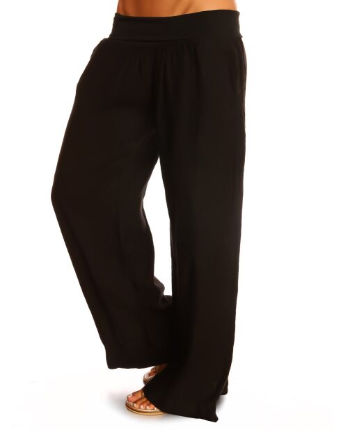Pantalon 100% Lin Leo noir