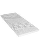 Surmatelas Mousse à cellules ouverte avec 7 Zones de Confort blanc - 90x190 cm