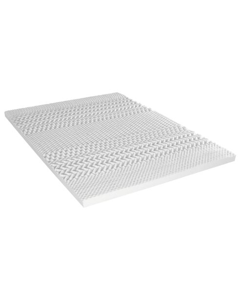 Surmatelas Mousse à cellules ouverte avec 7 Zones de Confort blanc - 160x200 cm