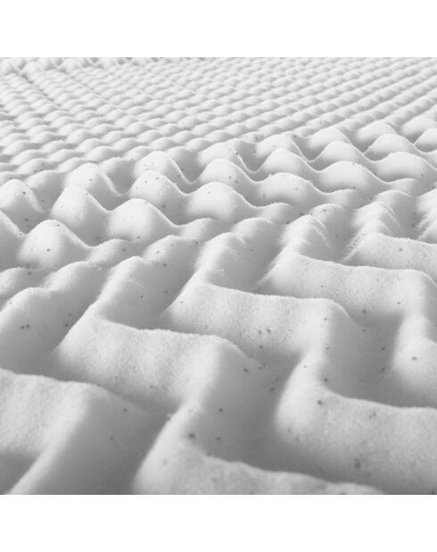 Cubrecolchón de espuma Open Cell con 7 zonas de confort, color blanco, 160 x 200 cm