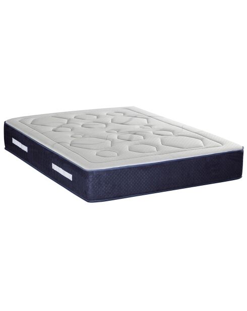 Ensemble Matelas Ressorts Dolce Vita  + Sommier Kit blanc/bleu/gris - 160x200 cm