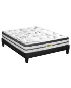 Ensemble Matelas Ressorts Ensachés Concorde + Sommier Kit blanc/gris - 180x200 cm