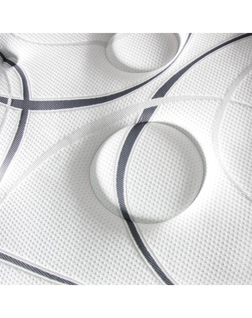 Ensemble Matelas Ressorts Ensachés Concorde + Sommier Kit blanc/gris - 180x200 cm