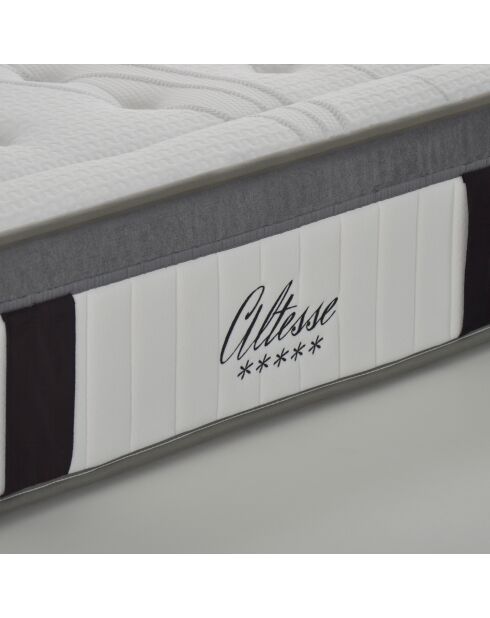 Altesse traagschuimmatrasset + boxspringset wit/grijs - 140x200 cm