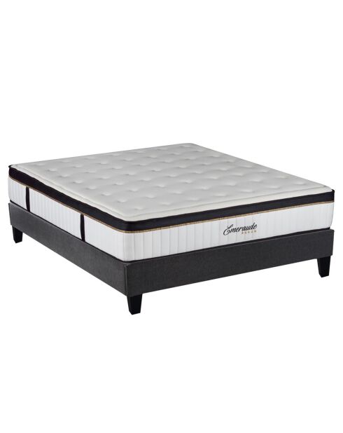 Emerald Memory Foam Matratzenset + Boxspring-Set weiß/blau/grau - 160x200 cm