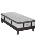 Ensemble Matelas Mémoire de Forme Altesse + Sommier Kit blanc/gris - 90x190 cm