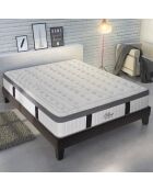 Matelas Altesse Mémoire de Forme + Mousse HD blanc/gris - 180x200 cm