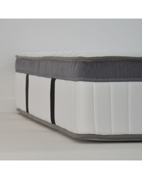 Matelas Altesse Mémoire de Forme + Mousse HD blanc/gris - 140x200 cm