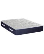 Matelas Dolce Vita Ressorts Ensachés + Mémoire de Forme blanc/bleu - 140x200 cm