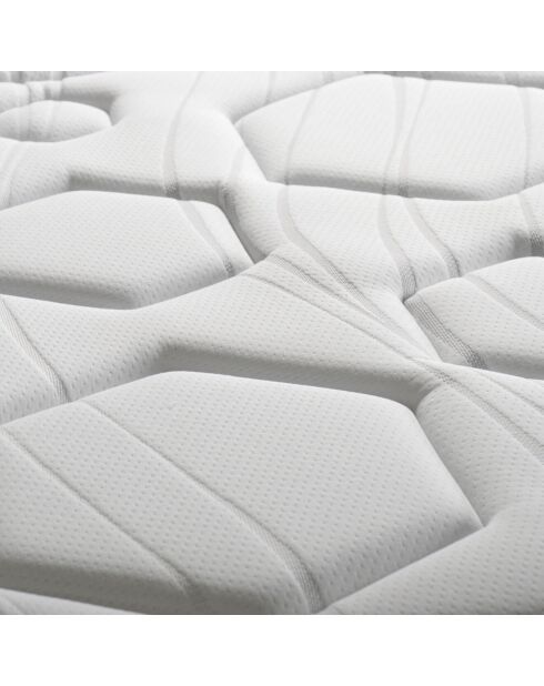 Matelas Dolce Vita Ressorts Ensachés + Mémoire de Forme blanc/bleu - 140x200 cm