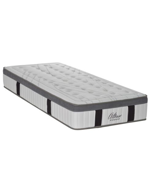 Matelas Altesse Mémoire de Forme + Mousse HD blanc/gris - 90x200 cm
