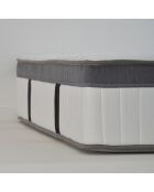 Matelas Altesse Mémoire de Forme + Mousse HD blanc/gris - 90x190 cm