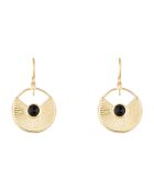 Boucles d'oreilles Onyx en laiton doré