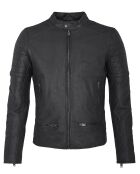 Veste en Cuir Charles noire