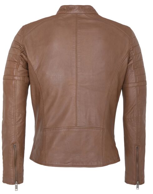 Veste en Cuir Charles cognac