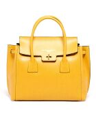 Jane Mustard leren handtas - 36x35x24 cm