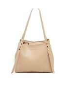 Yda nude leren schoudertas - 30x24x13 cm