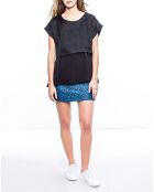 T-Shirt Toledo bi-matière noir