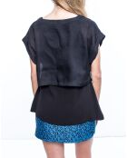 T-Shirt Toledo bi-matière noir