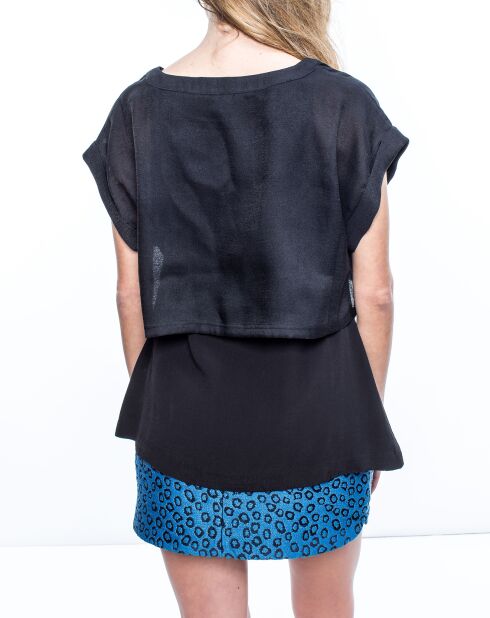 T-Shirt Toledo bi-matière noir