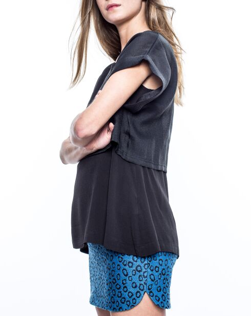 T-Shirt Toledo bi-matière noir