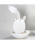 Cactus décoratif blanc - 42x40x91 cm