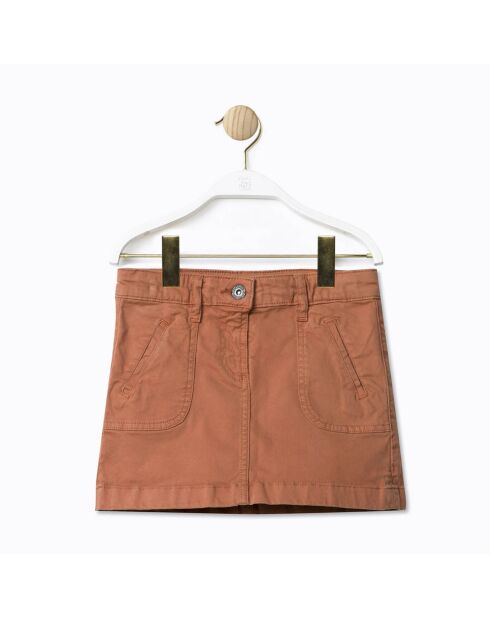 Jupe en Coton Jubily denim camel