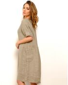 Robe 100% Lin Billie taupe
