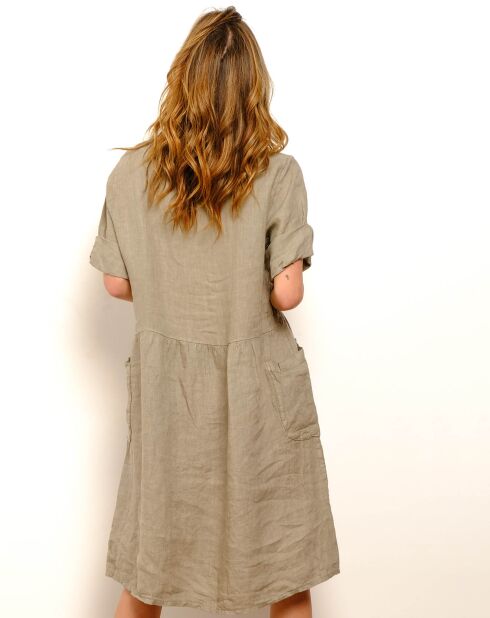 Robe 100% Lin Billie taupe