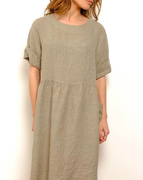Robe 100% Lin Billie taupe