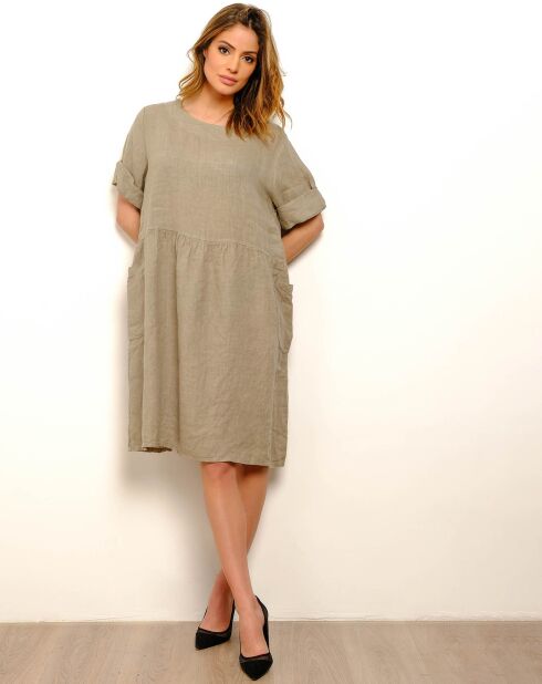 Robe 100% Lin Billie taupe