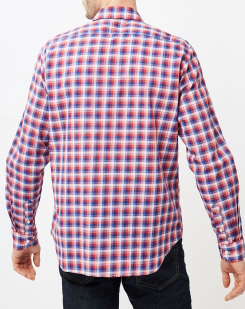 Chemise Slim Sammy à carreaux bleu/blanc/rouge