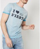 T-Shirt I Love Fiesta bleu clair