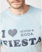 T-Shirt I Love Fiesta bleu clair