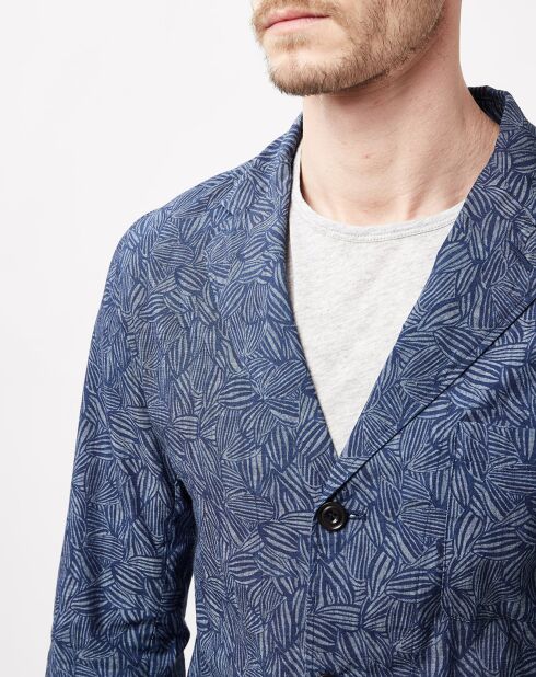 Veste Job avec imprimé indigo