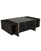 Table basse Veyron noir/doré  - 103.8x60x37.3 cm