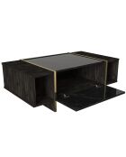 Table basse Veyron noir/doré  - 103.8x60x37.3 cm