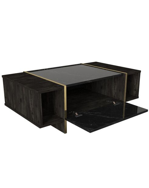 Tavolino da caffè Veyron nero/oro - 103,8x60x37,3 cm