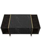 Table basse Veyron noir/doré  - 103.8x60x37.3 cm