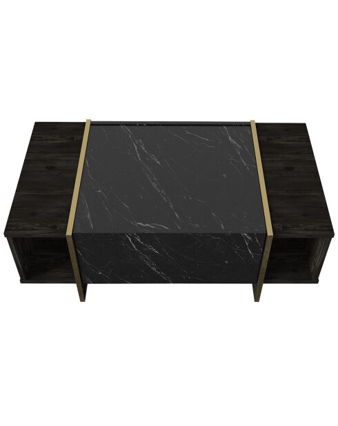 Tavolino da caffè Veyron nero/oro - 103,8x60x37,3 cm