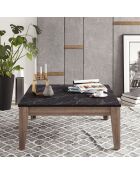 Table basse Lorenz noyer clair  - 85x85x35 cm