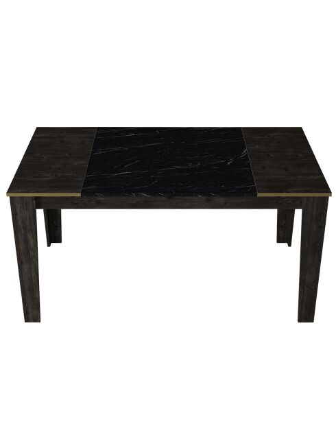 Mesa de comedor Veyron negro/dorado - 145x85x76,2 cm