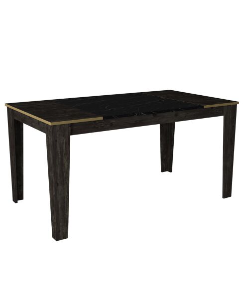 Mesa de comedor Veyron negro/dorado - 145x85x76,2 cm