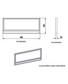 Ensemble Console et Miroir Polka Aynali doré/blanc -  90x38.5x76.8 cm